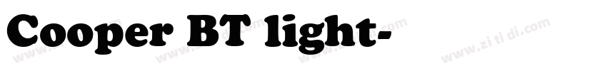 Cooper BT light字体转换